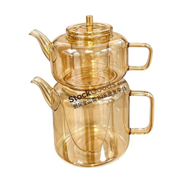 Premium Borosilicate Glass Teapot Set with Glass Lid, Glass Infuser & Glass Knob, Direct Fire Safe, 4 Colors Available